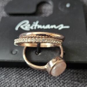 Reitmans Rose Gold Rings (Set Of Three) Size 8